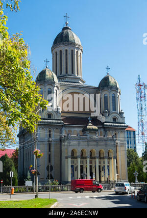 Image of Biserica Adormirea Maicii Domnului in Satu Mare in Romania. Stock Photo