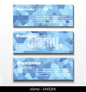 Set of three business banners Stock Vector