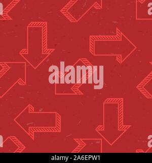 Seamless pattern with grungy arrows Stock Vector