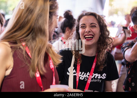 MADRID - SEP 7: Music fans in a concert at Dcode Music Festival on September 7, 2019 in Madrid, Spain. Stock Photo