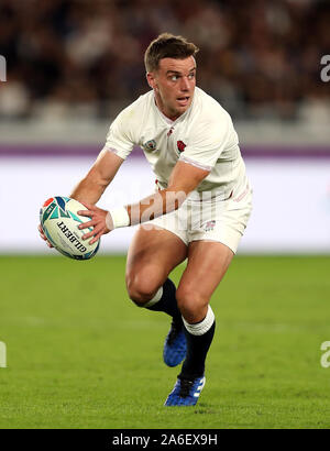 England's George Ford in action during the 2019 Rugby World Cup Semi Final match at International Stadium Yokohama. Stock Photo