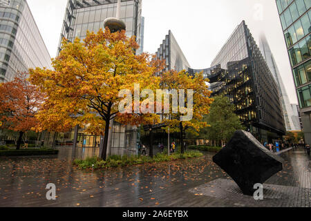 An autumnal afternoon at More London Place, on the Southbank in London, England UK Stock Photo