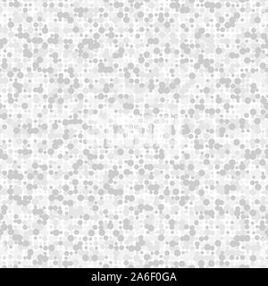 White abstract background with seamless random gray circles, dots as noise Stock Vector