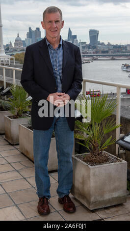 Retired U.S. army General Stanley McChrystal during a visit to London in 2018 to launch his book ‘Leaders: Myth and Reality’. Stock Photo