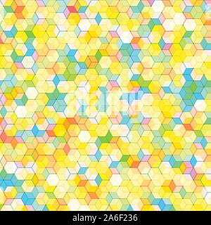 Abstract background with colorful hex polygons Stock Vector