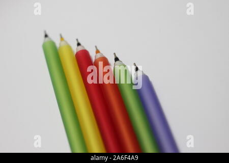 Good pens of different colors Stock Photo