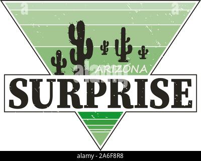 Surprise city travel destination. vector shirt logo Stock Vector