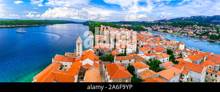 Travel and landmarks of Croatia - beautiful island Rab Stock Photo