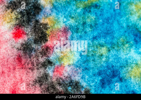 abstract watercolor background, colorful template, blue, red, black and yellow watercolor backdrop Stock Photo