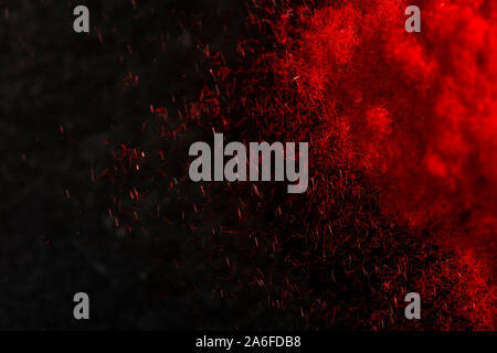 red and black abstract background, template image with copy space, backdrop with vibrant red Stock Photo
