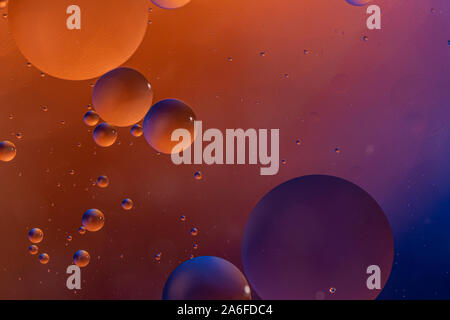 colorful abstract background with bubbles, water and oil effect, template image Stock Photo