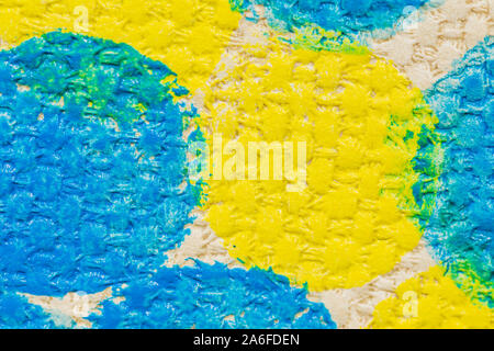 abstract background with blue and yellow dots, colorful design template Stock Photo