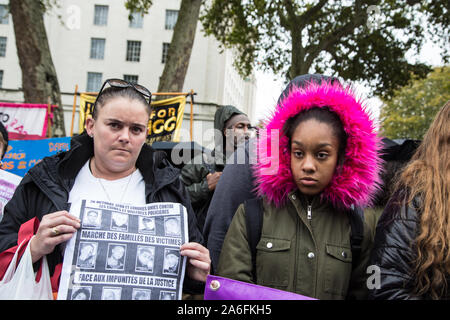 London UK 28th Oct 2019  families of those who have suffered the death of a loved one in custody have gathered together to make their annual sojourn f Stock Photo