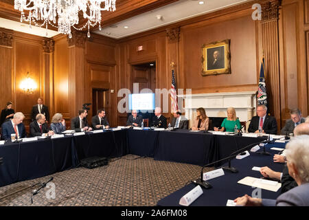 Washington, United States Of America. 23rd Oct, 2019. USA. Oct. 25, 2019. First Lady Melania Trump participates in a Member Roundtable on the Support Act Wednesday, Oct. 23, 2019, at the United States Capitol in Washington, DC People: First Lady Melania Trump Credit: Storms Media Group/Alamy Live News Credit: Storms Media Group/Alamy Live News Stock Photo