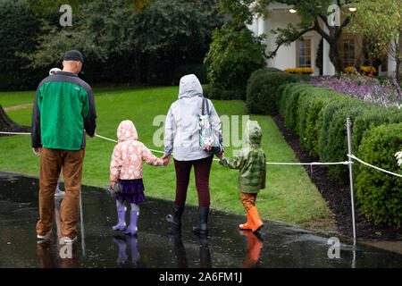 Washington, United States Of America. 20th Oct, 2019. USA. Oct. 25, 2019. Guests attend the Fall Garden Tours Sunday, Oct. 20, 2019, on the South Lawn of the White House. People: President Donald Trump Credit: Storms Media Group/Alamy Live News Credit: Storms Media Group/Alamy Live News Stock Photo