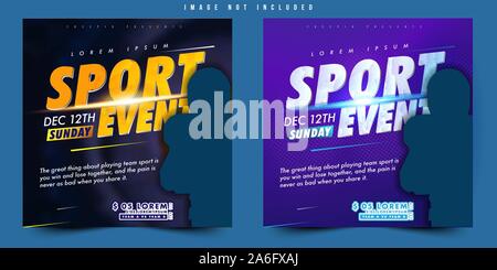 flyer, poster or banner design vector sport event football soccer with simple layout elegant abstract background and balance composition, editable and Stock Photo