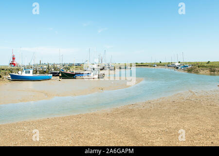 Low tide, near woodup pool, boats and yachts in the sea, fishing vessels Stock Photo