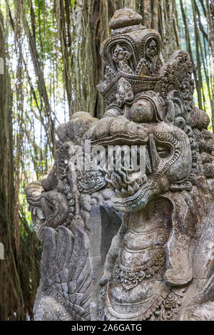 Serpent figures in the Ubud Monkey Forest, Ubud, Bali, Indonesia, Southeast Asia, Asia Stock Photo