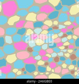 Seamless Unicorn Marble Pattern. Vector Illustration Stock Vector