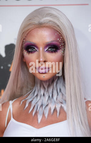 Kady McDermott arriving at the Kiss Haunted House Party held at the SSE Wembley Arena, Wembley, London. PRESS ASSOCIATION Photo. Picture date: Saturday October 26, 2019. Photo credit should read: Matt Crossick/PA Wire Stock Photo