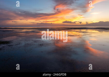 Siquijor Sunset at Siquijor Island, Philippines Stock Photo