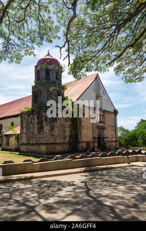 Lazi Church (San Isidro Labrador Parish Church), Lazi, Siquijor, Philippines Stock Photo