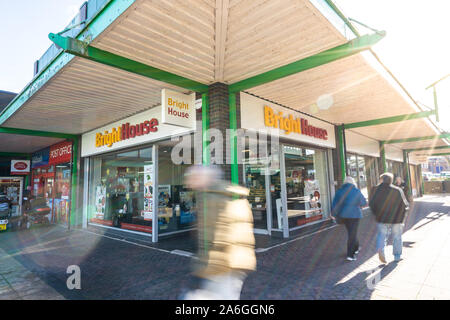Brighthouse, Bright house, the pay weekly high interest store, shop in the town centre, finance company high street store Stock Photo