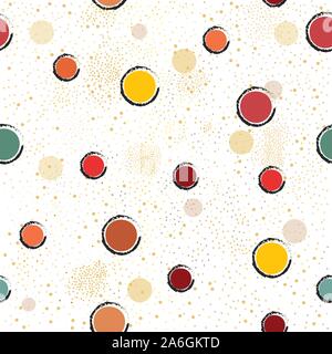 Seamless Pattern With Colorful Balls. Scandinavian Style. Stock Vector