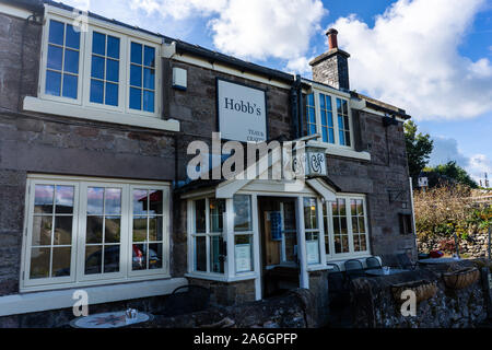 The beautiful Hobb's cafe, restaurant at the top of monsal head in the famous Peak District national park Stock Photo