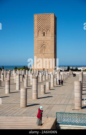 old Hassan tower in Rabat, Morocco Stock Photo