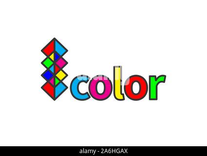 print logo, color model symbol, cmyk and rgb, vector print house sign, photo servise Stock Vector