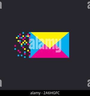 email icon, vector color mail logo isolated, business letter Stock Vector
