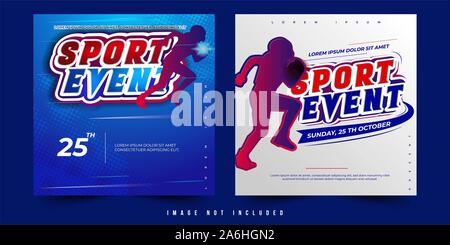 Two Option Flyer Poster Or Banner Design Vector Sport Event With Simple Layout Elegant And Balance Composition Editable And Customize Template Stock Photo Alamy