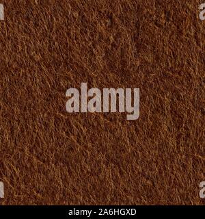 Background of dark brown felt. Seamless square texture. Tile ready. Stock Photo