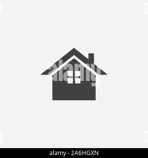 House or home vector icon, Home vector icon illustration sign, home simple icon, Small house Icon Vector, Simple flat house symbol. Home Illustration Stock Vector