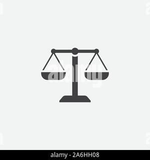 Law firm Icon, simple Law Icon design, Justice icon, Scales Of Justice design illustration Stock Vector