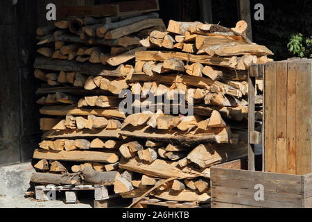 split dry firewood Stock Photo