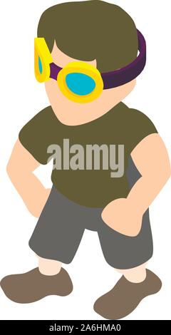 Mechanic icon, isometric style Stock Vector