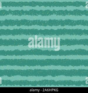 seamless vector pattern with mint green horizontal splashed ink stripes Stock Vector