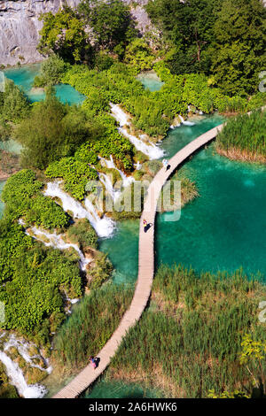 Plitvice lakes panoramic view, Croatia Stock Photo
