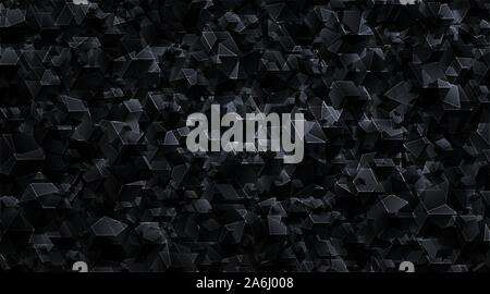 Abstract black color of modern technology geometric pattern design for brochure, leaflet, flyer design. Vector illustration Stock Vector