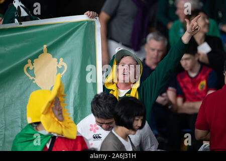 Yokohama, Japan. 27th Oct, 2019. South Africa supporter before the Rugby World Cup semi-final match between Wales and South Africa in Kanagawa Prefecture, Japan, on October 27, 2019. Credit: Cal Sport Media/Alamy Live News Stock Photo