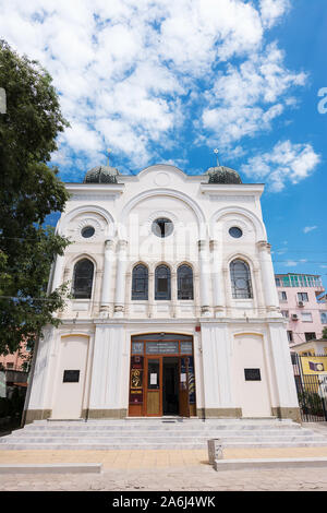 Burgas, Bulgaria - June 22, 2019: Synagogue designed in 1909 by the architect Toscani for the Jewish community in Burgas, now an art gallery