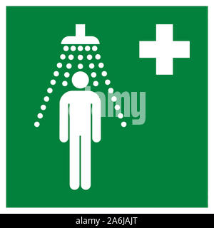 Safety shower symbol illustration Stock Photo