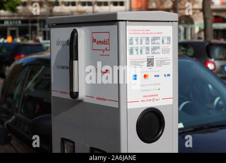 Charging station for electric cars in Berlin, Germany Stock Photo