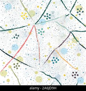 Seamless Pattern with dots and lines. Scandinavian Style. Unique Design. Vector Illustration Stock Vector