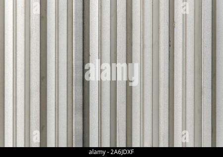 Texture of metall corrugated board. Fence from corrugated board Stock Photo