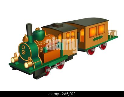 Vintage Toy Train Stock Vector