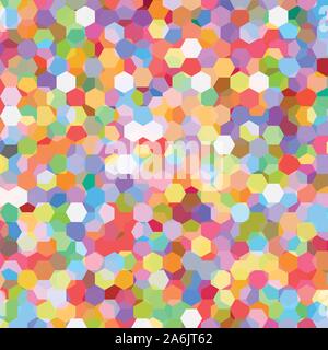 Abstract background with colorful hex polygons Stock Vector