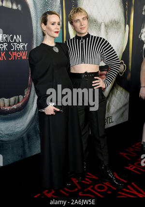 HOLLYWOOD, LOS ANGELES, CALIFORNIA, USA - OCTOBER 26: Actor Cody Fern  wearing Louis Vuitton arrives at FX's 'American Horror Story' 100th Episode  Celebration held at the Hollywood Forever Cemetery on October 26